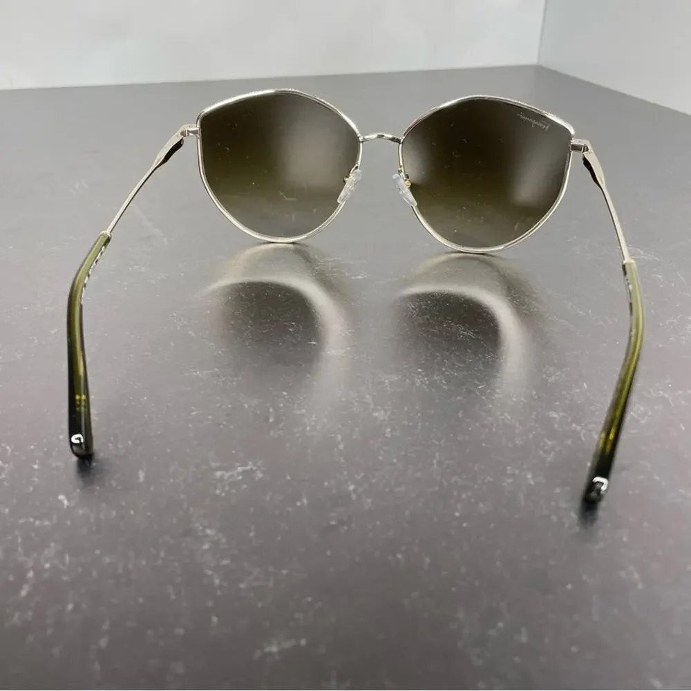 Salvatore Ferragamo SF264S 709 Gold Oval Sunglasses Women’s Sz 60-15-140